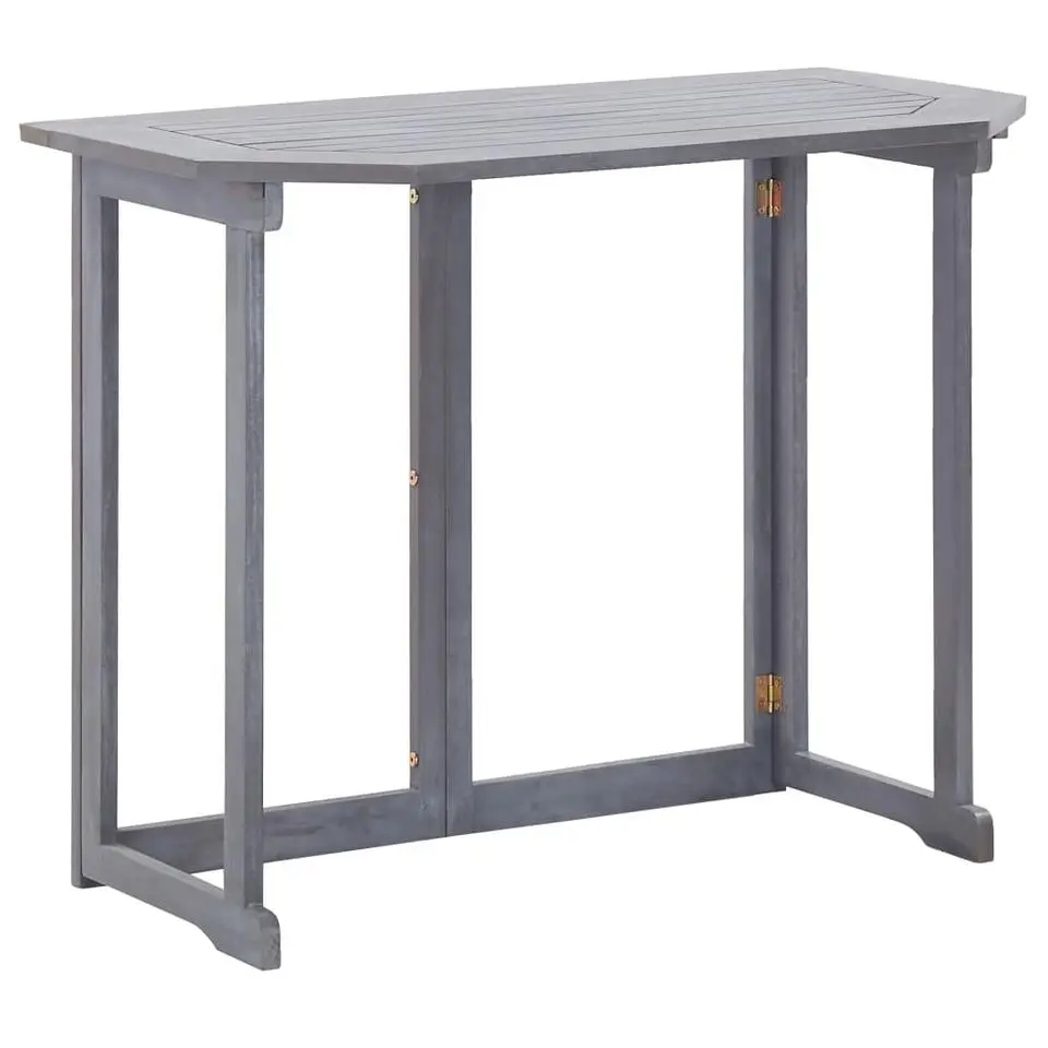 vidaXL - Balkontafel - Grijs - Hout