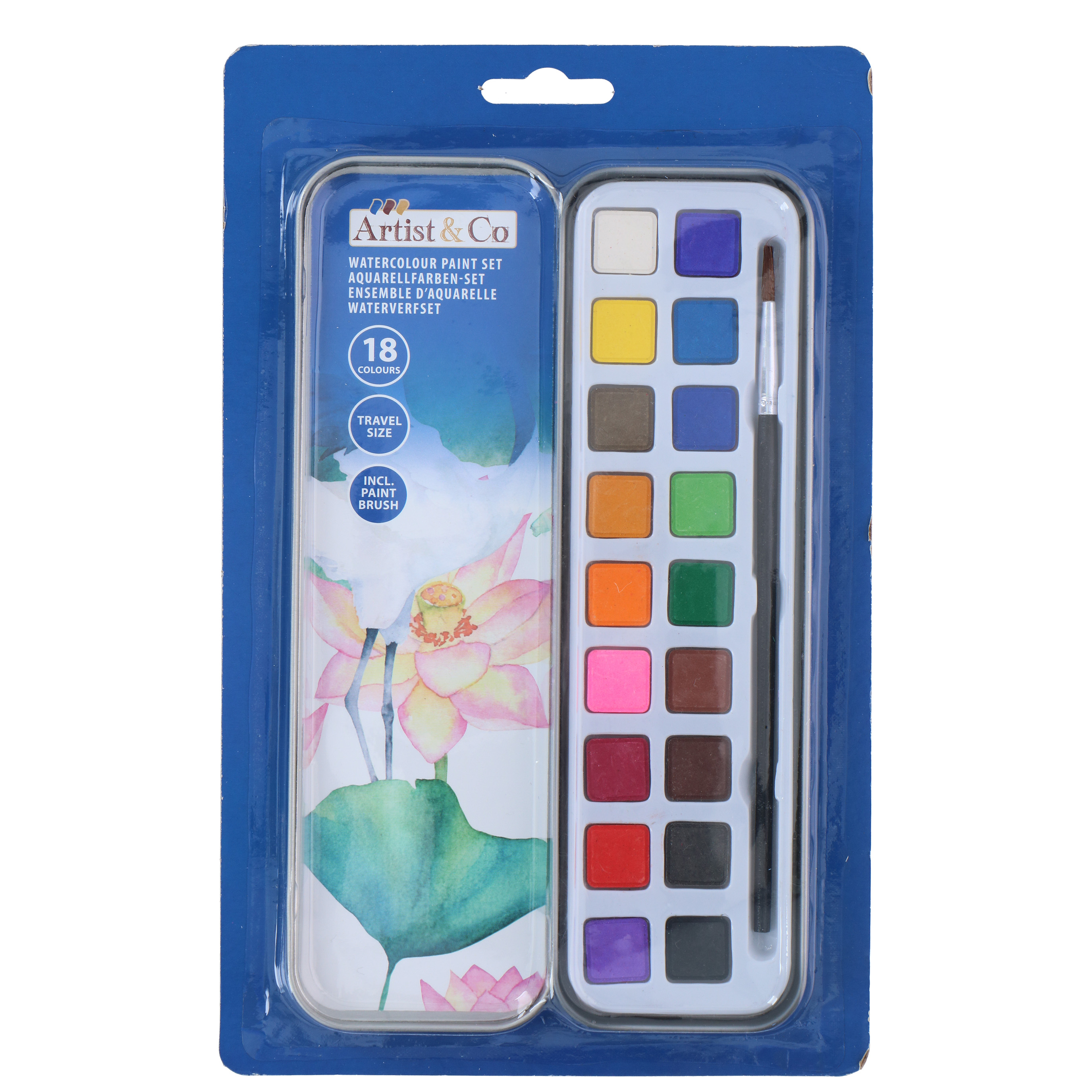 Wasserfarben Malkasten 18 Farben