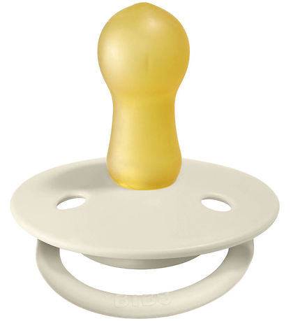 BIBS De Lux Sutter - Str. 2 - 2-pak - Rund - Ivory/Baby Pink