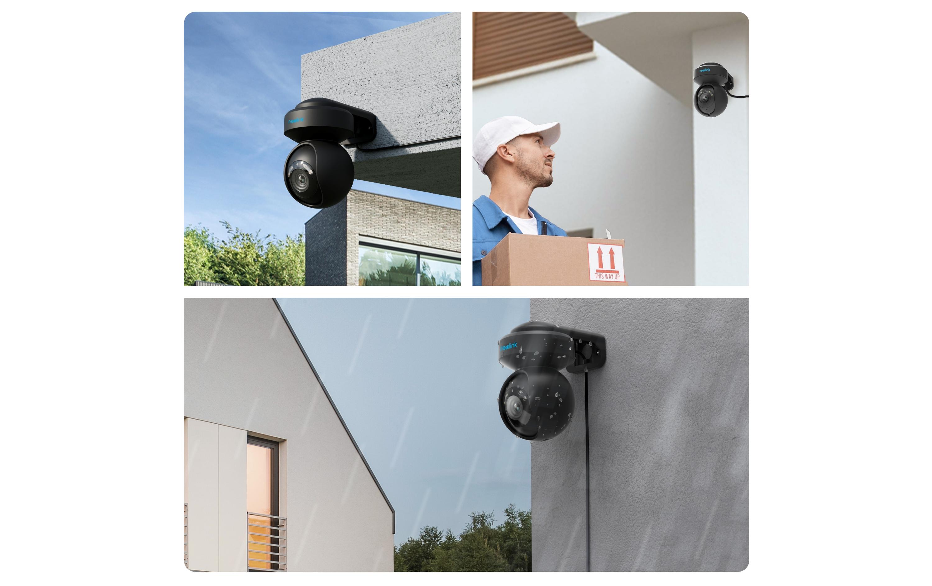 Netzwerkkamera E540 2K+, Schwarz<br>5MP WLAN PTZ-Kamera mit smarter Erkennung & Spotlight