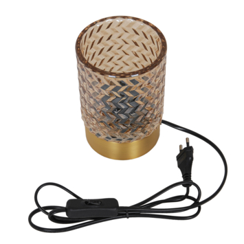 Tafellamp Kim glas goud Ø11cm