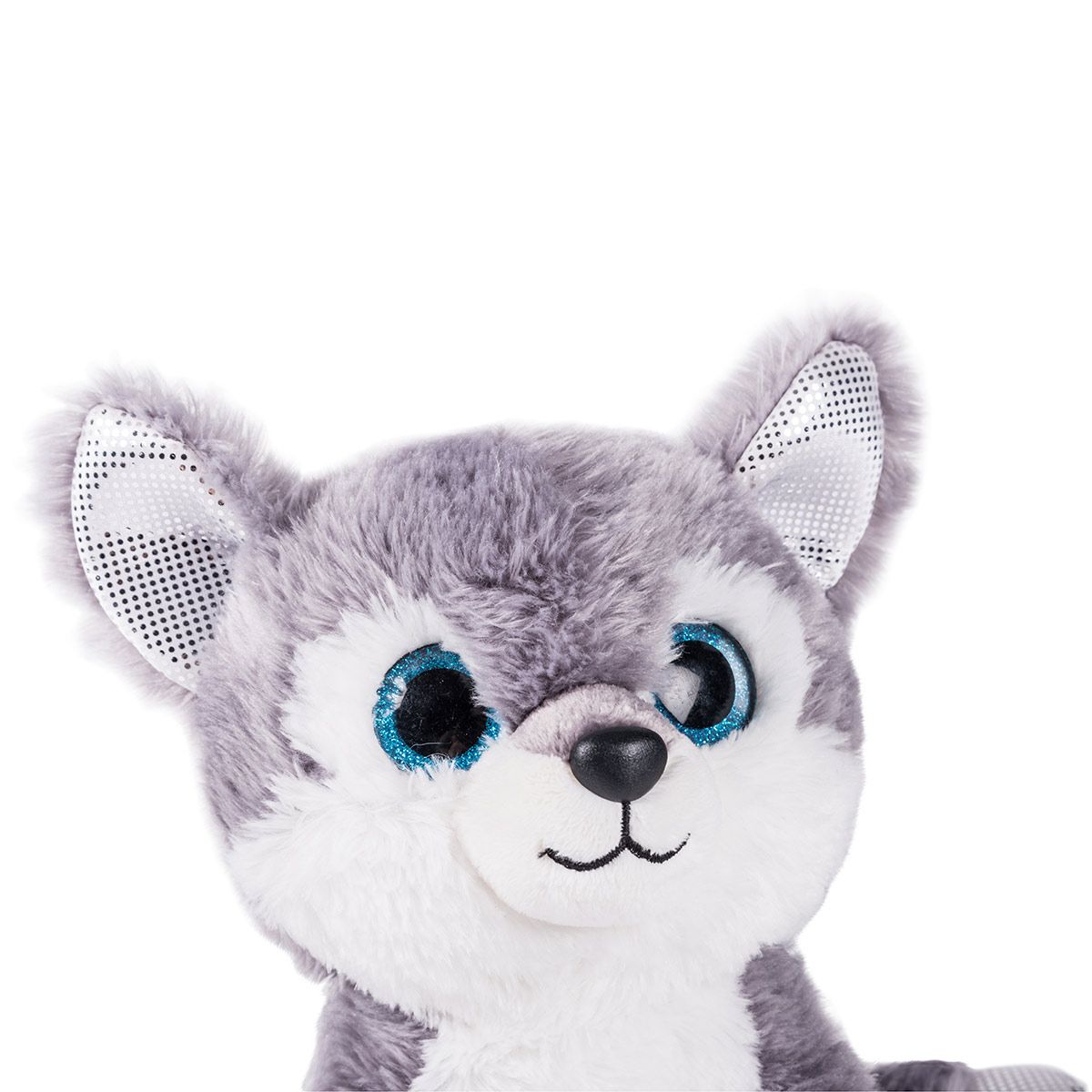 Peluche scintillante Husky glitter 24 cm