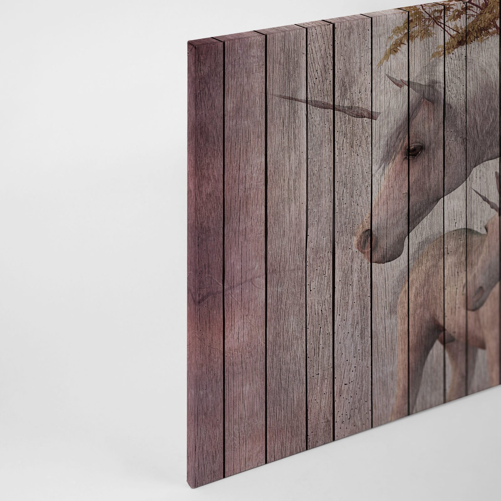 Leinwandbild TRAUMPFERD - rosa-weiß - 90x60 cm