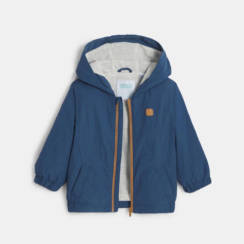 Veste coupe-vent zippée bleu bébé garçon Bleu