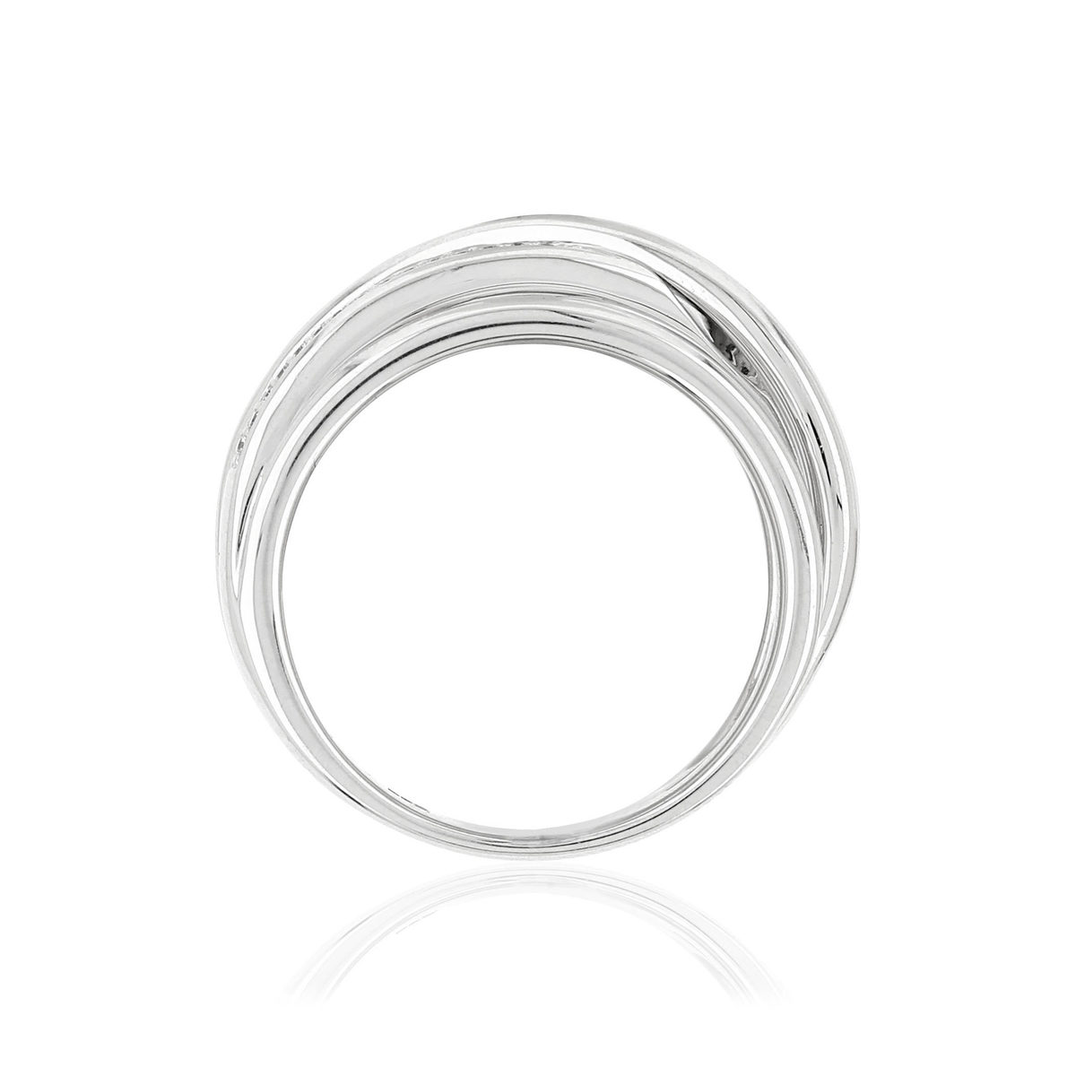 Bague or blanc 750 diamants