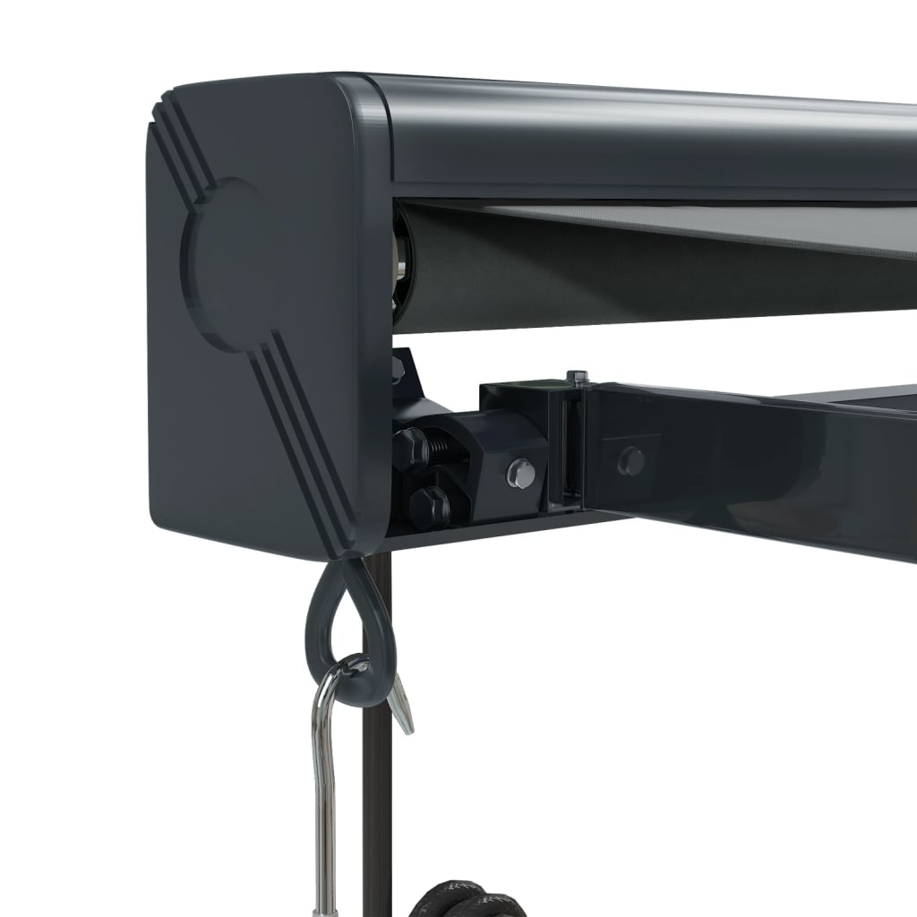 Auvent rétractable anthracite 4x3 m tissu et aluminium