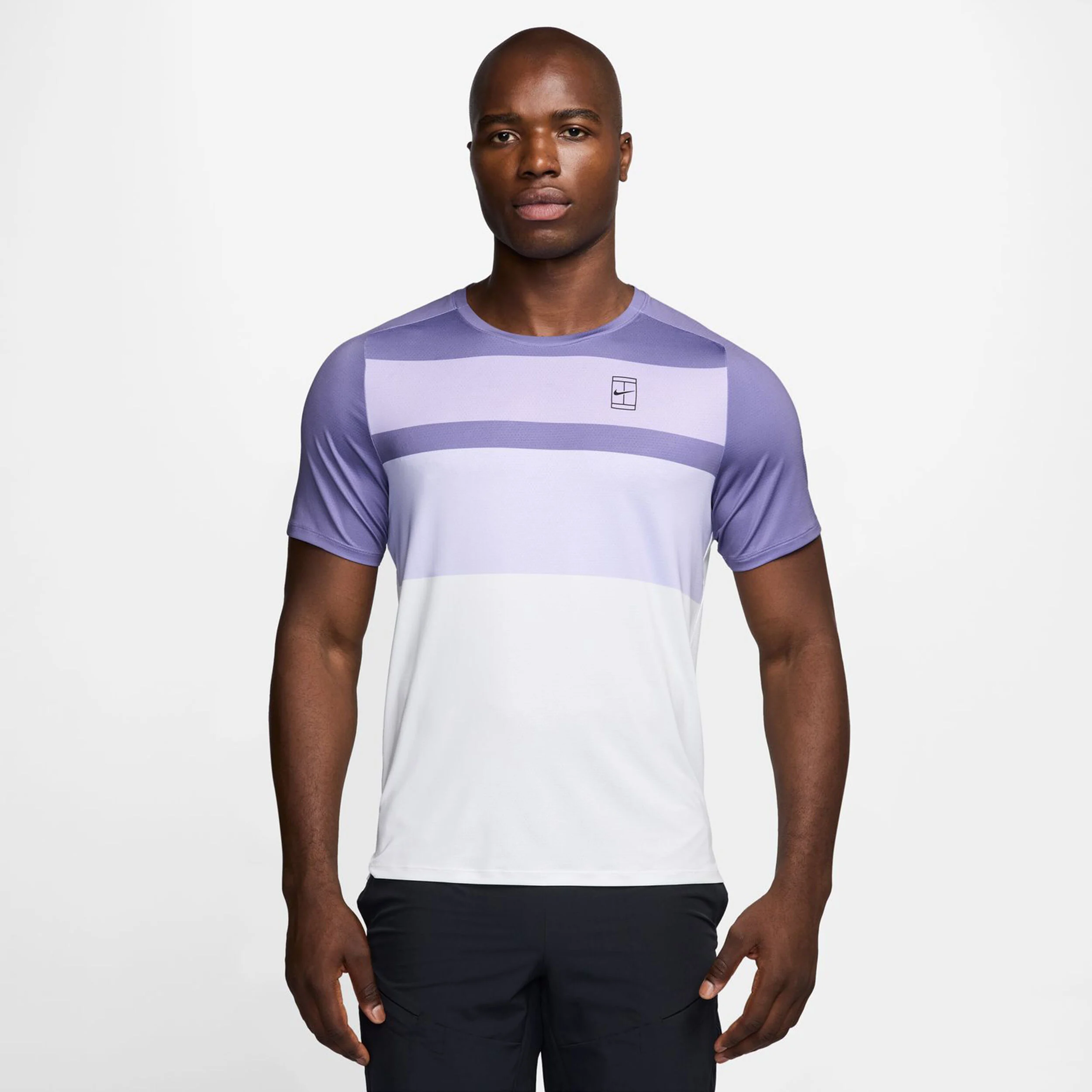 Nike Court Dri-FIT Advantage Print T-shirt Hommes - Lilas