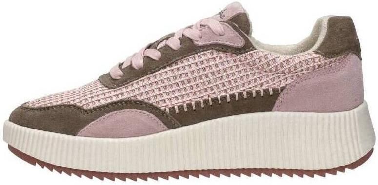 Palpa Beige Paarse Platform Sneakers Multicolor