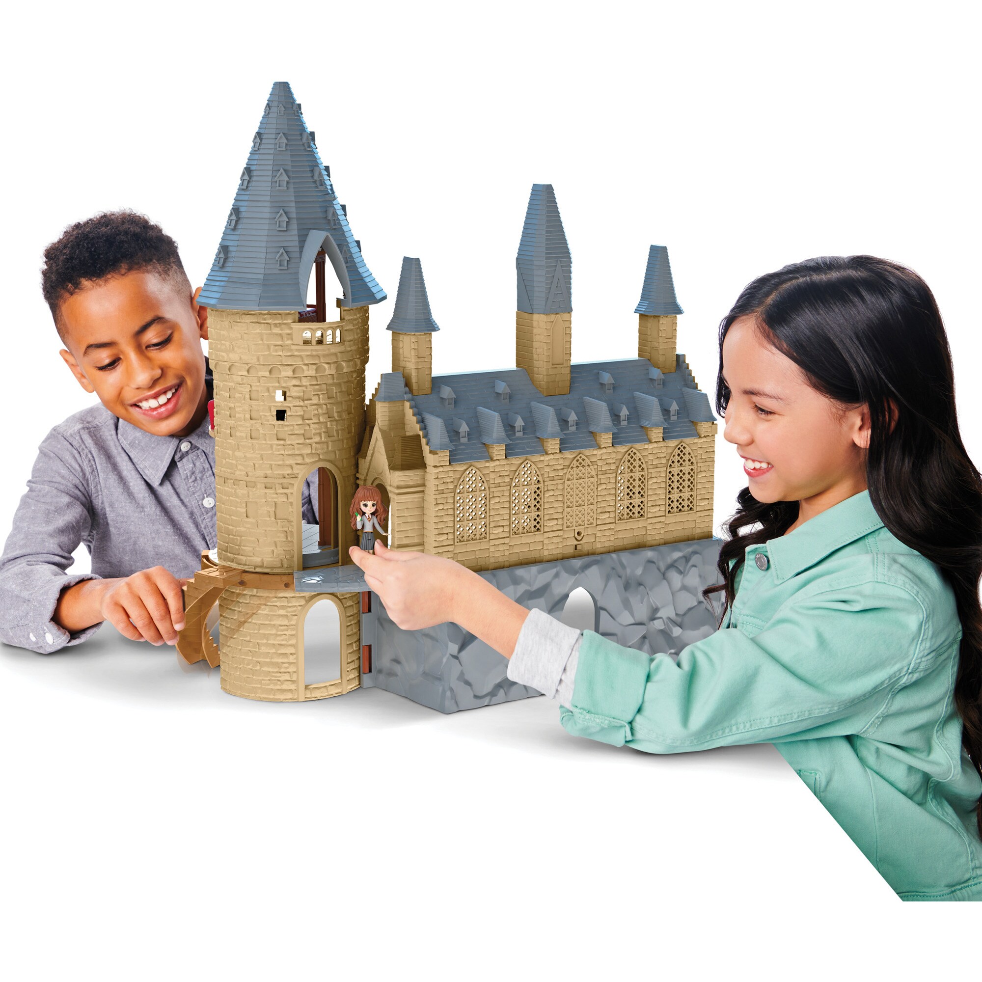 Spin Master Spielfigur Wizarding World Harry Potter - Hogwarts Schloss Spielset mit Licht und Sound
