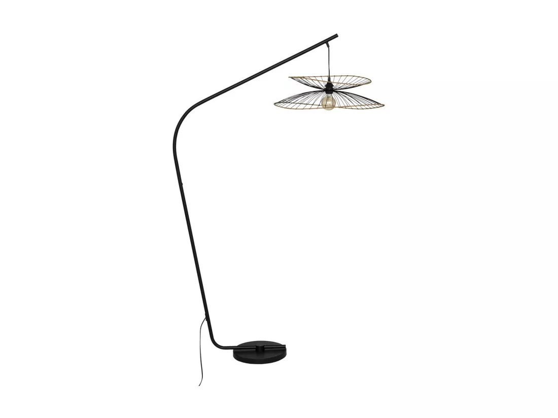 Lampadaire en métal Noir H 177 cm