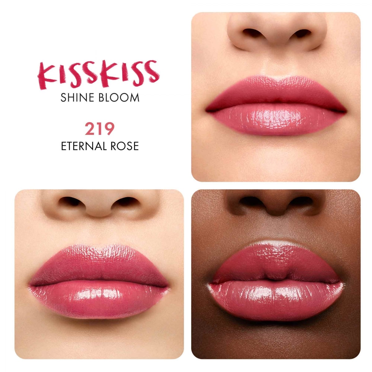 GUERLAIN KissKiss Shine Bloom Rouge brillant 95% d'ingrédients d'origine naturelle*