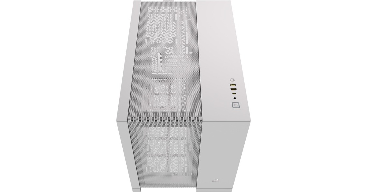 Corsair2500D Airflow mini tower behuizing  (Wit | 2x USB-A | 1x USB-C | Tempered Glass)