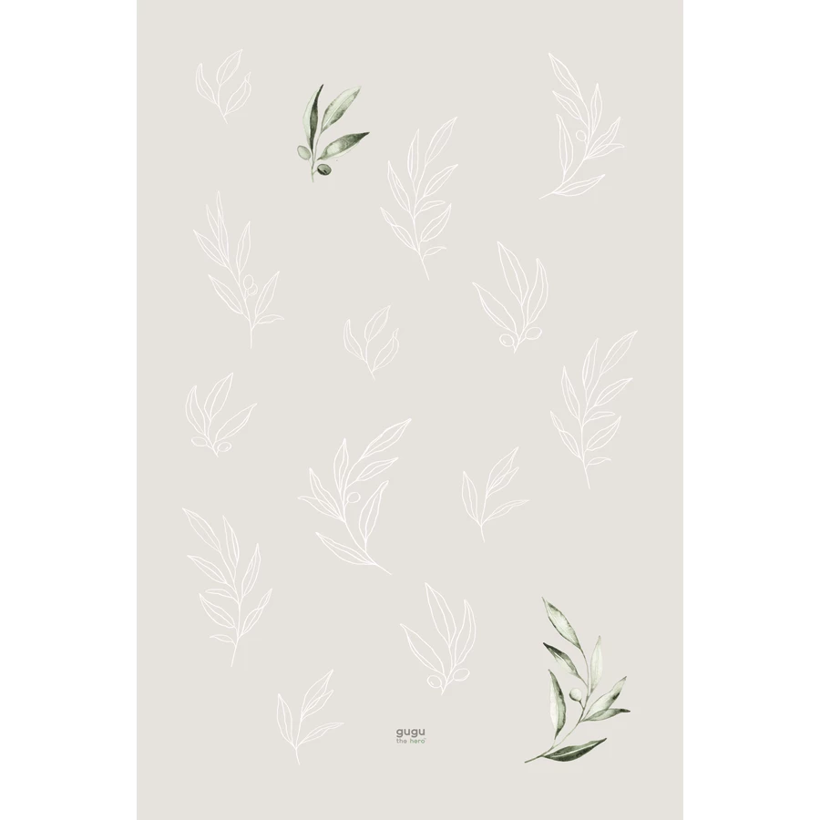 gugu the hero Spielmatte aus Naturkautschuk PRIME Olive Garden 118 x 180 cm