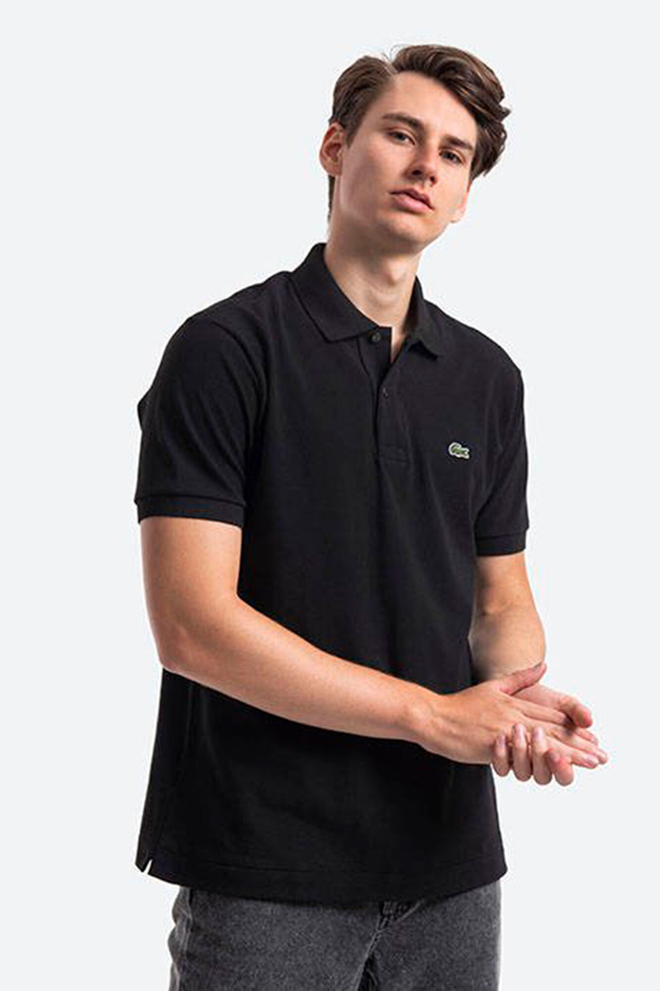 Camisa polo clássica Lacoste - Preta