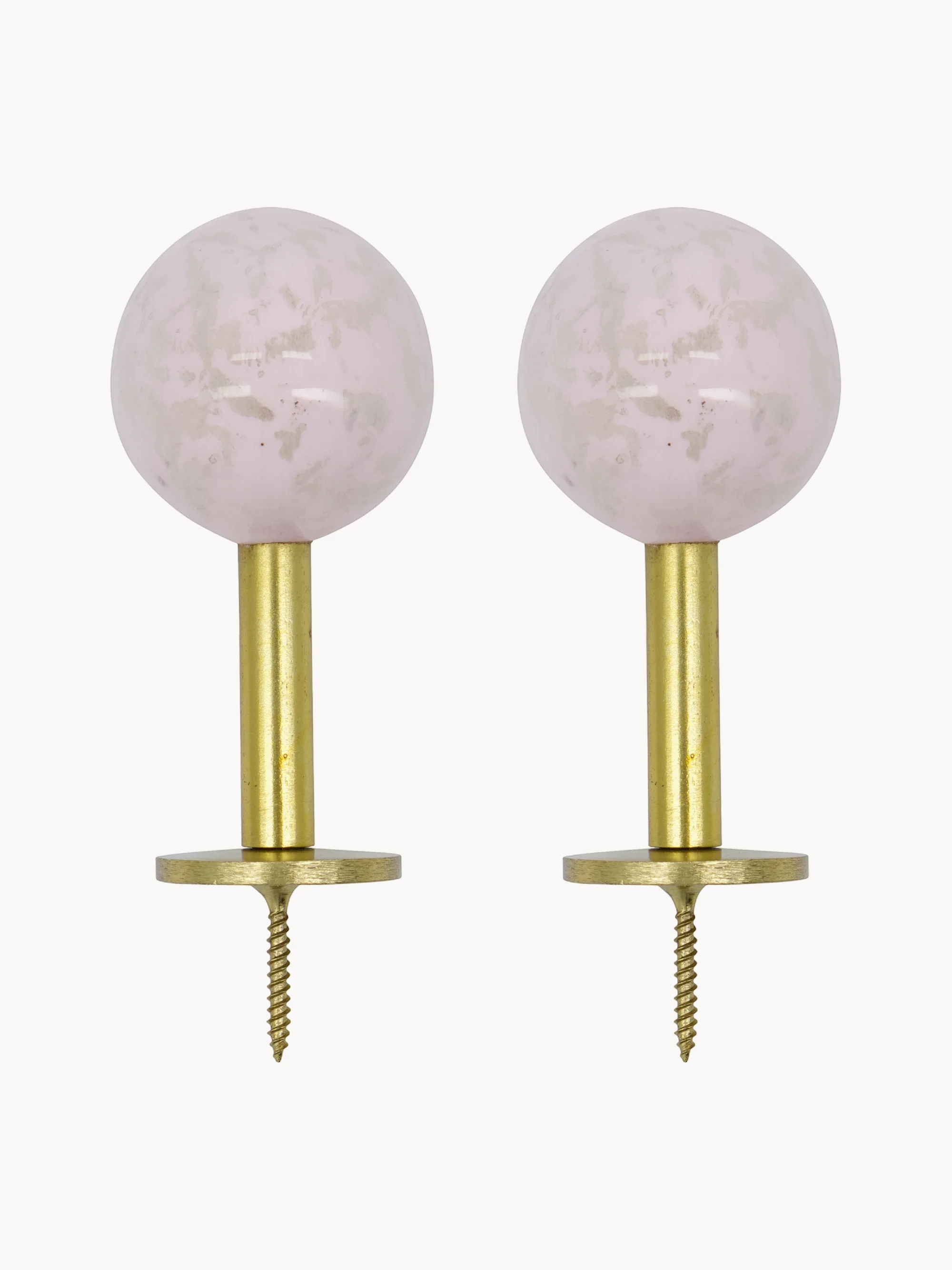 Handgemaakte metalen wandhaken Ball, 2-delig