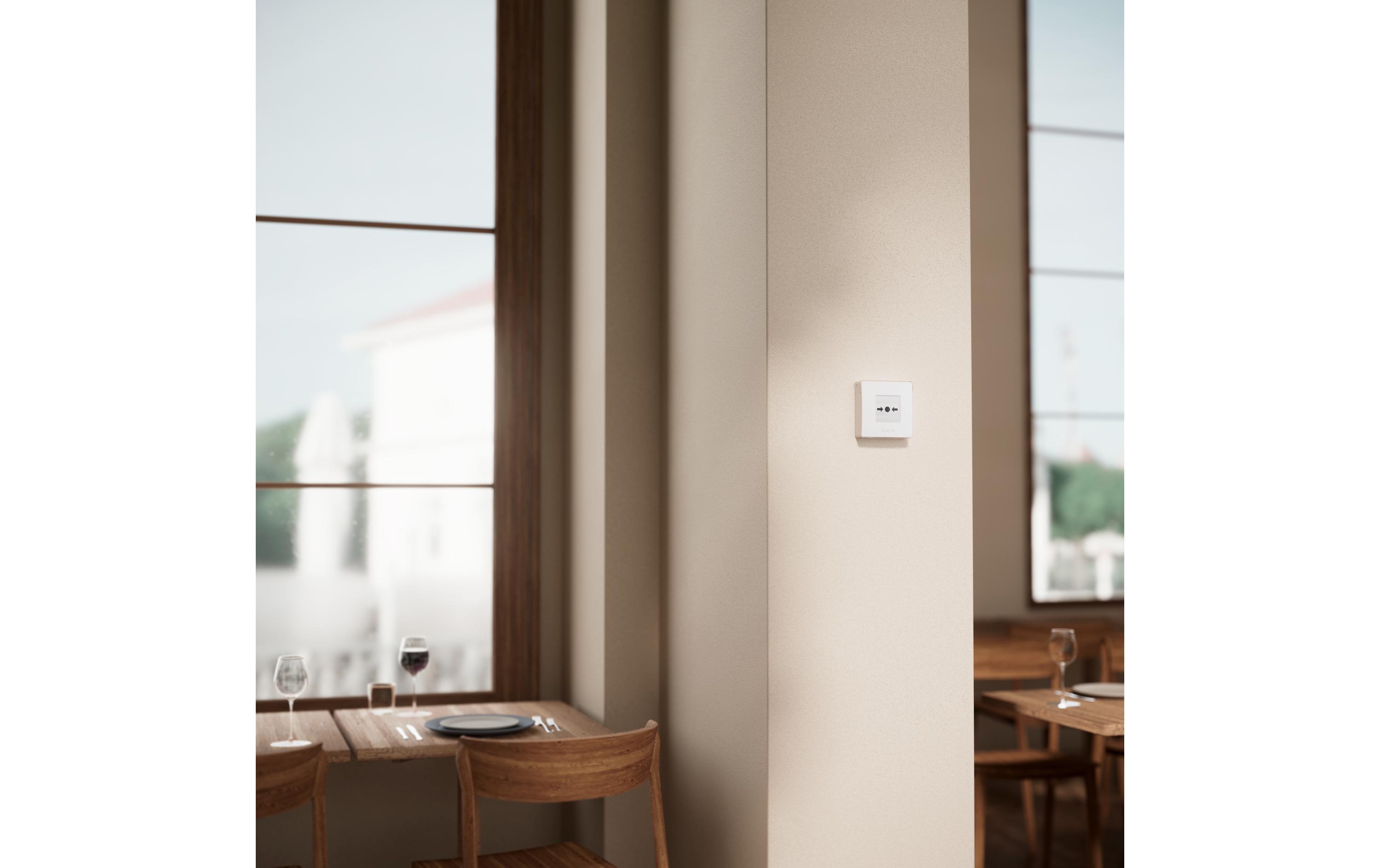 Funk-Taster ManualCallPoint (White) Jeweller Weiss<br>Funk-Druckknopfmelder mit rücksetzbarem Auslöseelement und programmierbaren Szenarien