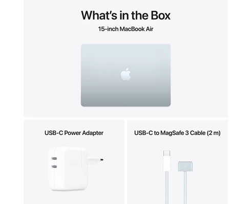 Apple 15-inch MacBook Air - M4 chip 10-core CPU   10-core GPU, 16GB RAM, 256GB SSD - Sky Blue