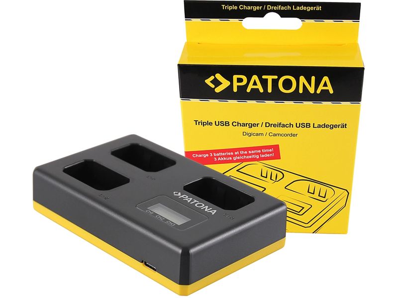 Patona USB Ladegerät für Sony NP-FW50 Triple Ladegerät
