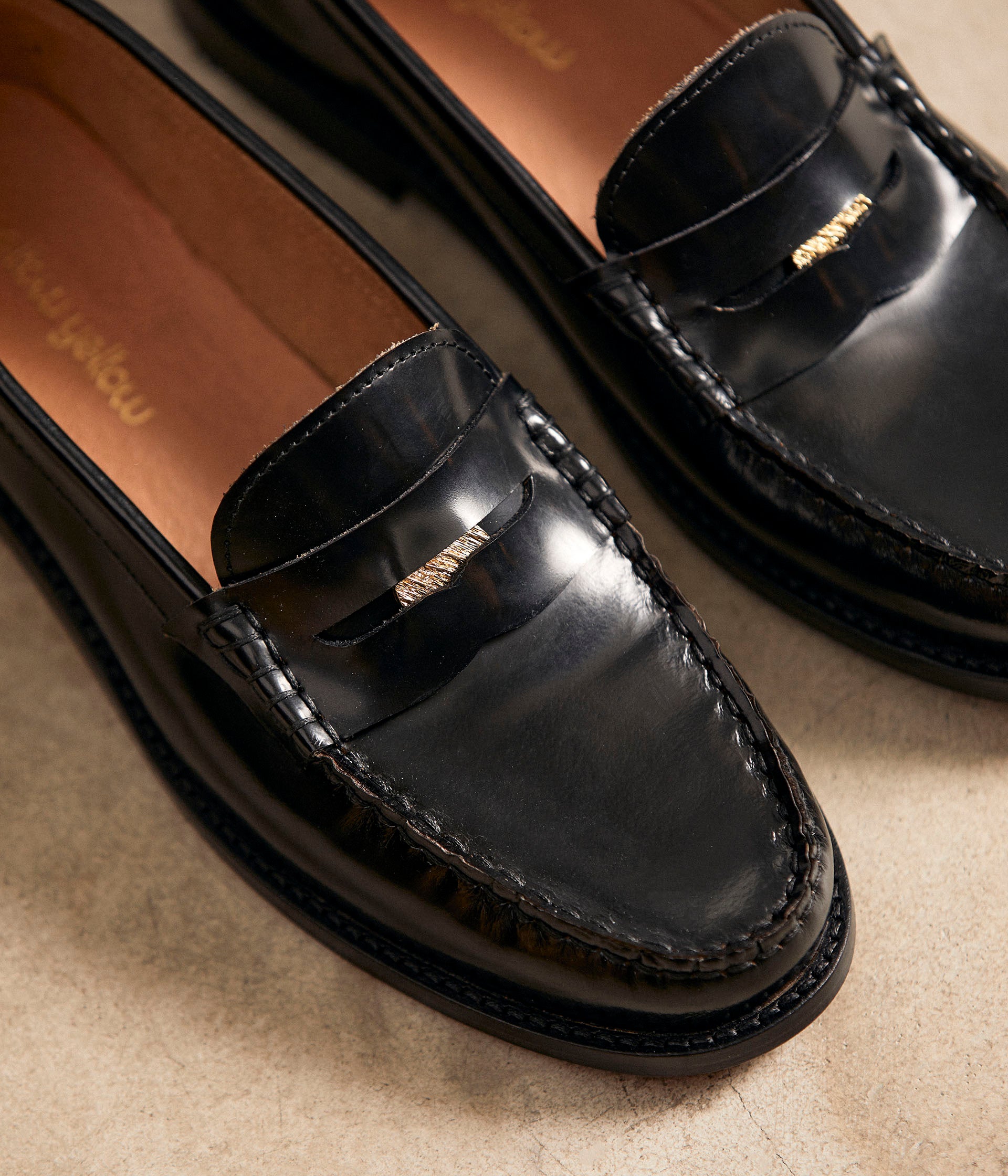 Mocassins cuir noir Vito