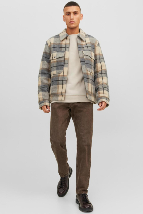 Jack & Jones ecru heren sweater