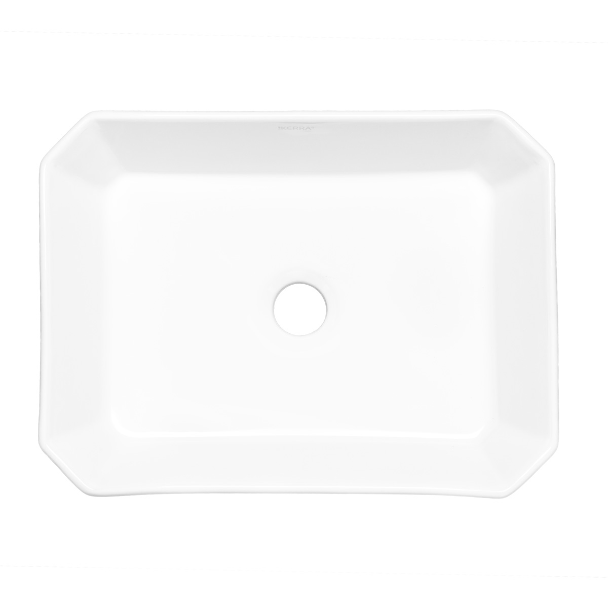 Kerra KR331 waskom rechthoekig glans wit 40x30x12cm