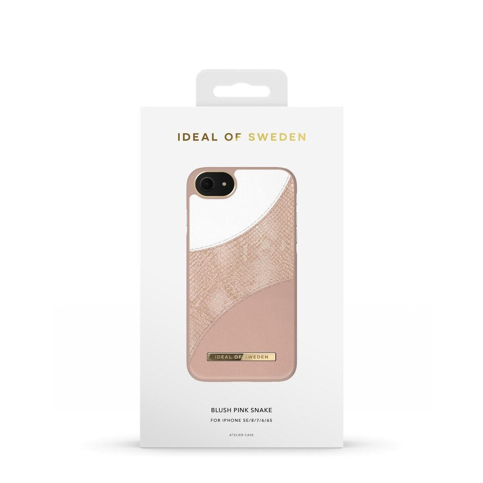 iPhone SE (2022/2020) / 8 / 7 / 6S / 6 Hardcase Hülle Atelier Case (IDACSS21-I7-269) - Blush Pink Snake
