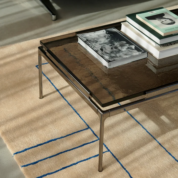 &Tradition - Sett Coffee Table LN12, Bianco Carrara / Chrom dunkel