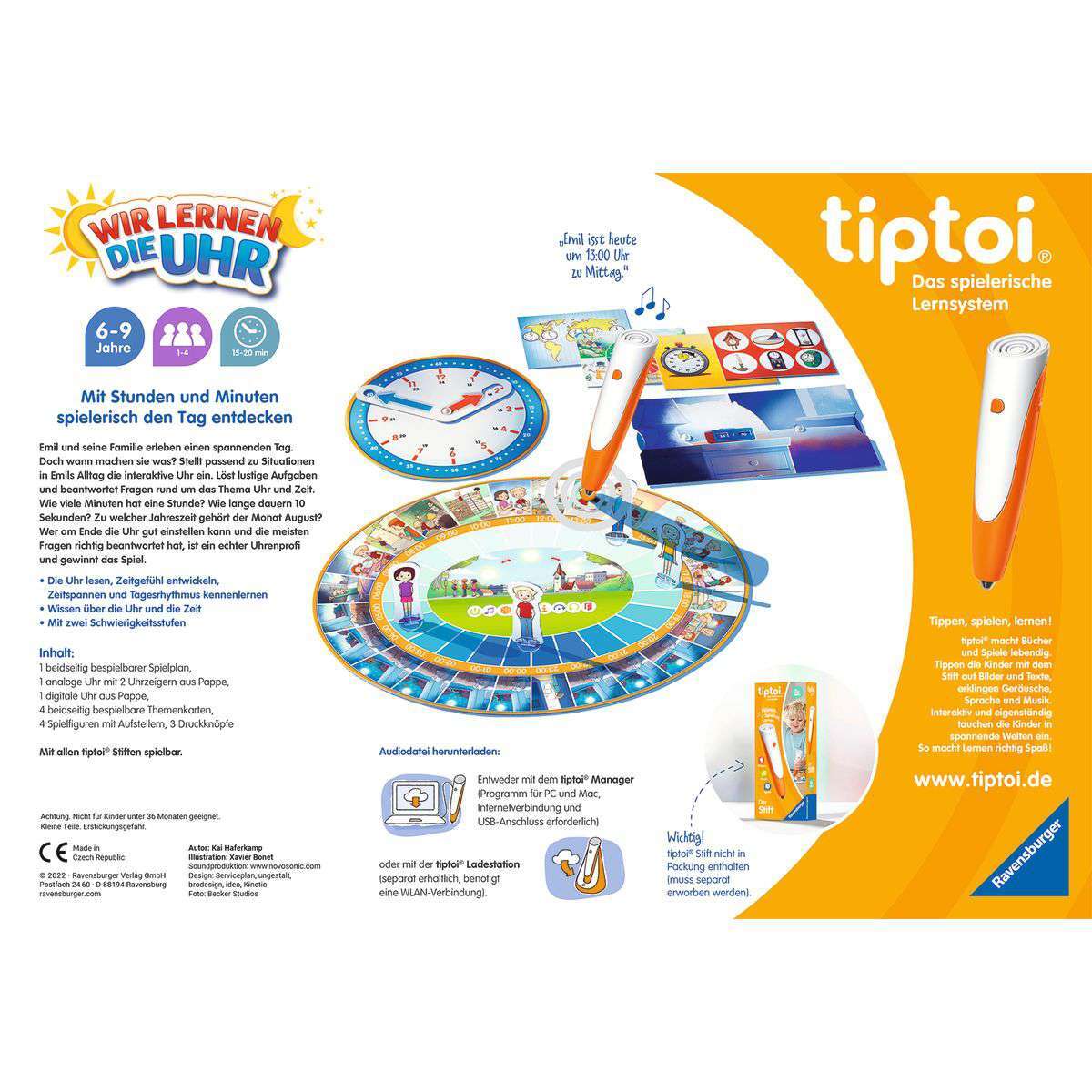 Ravensburger Spiel tiptoi® Wir lernen die Uhr