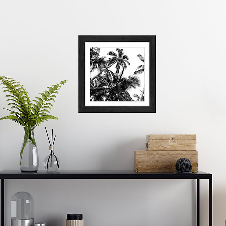 Photo encadrée adhésive Vinyl Way palmiers L.30 x l.30 cm