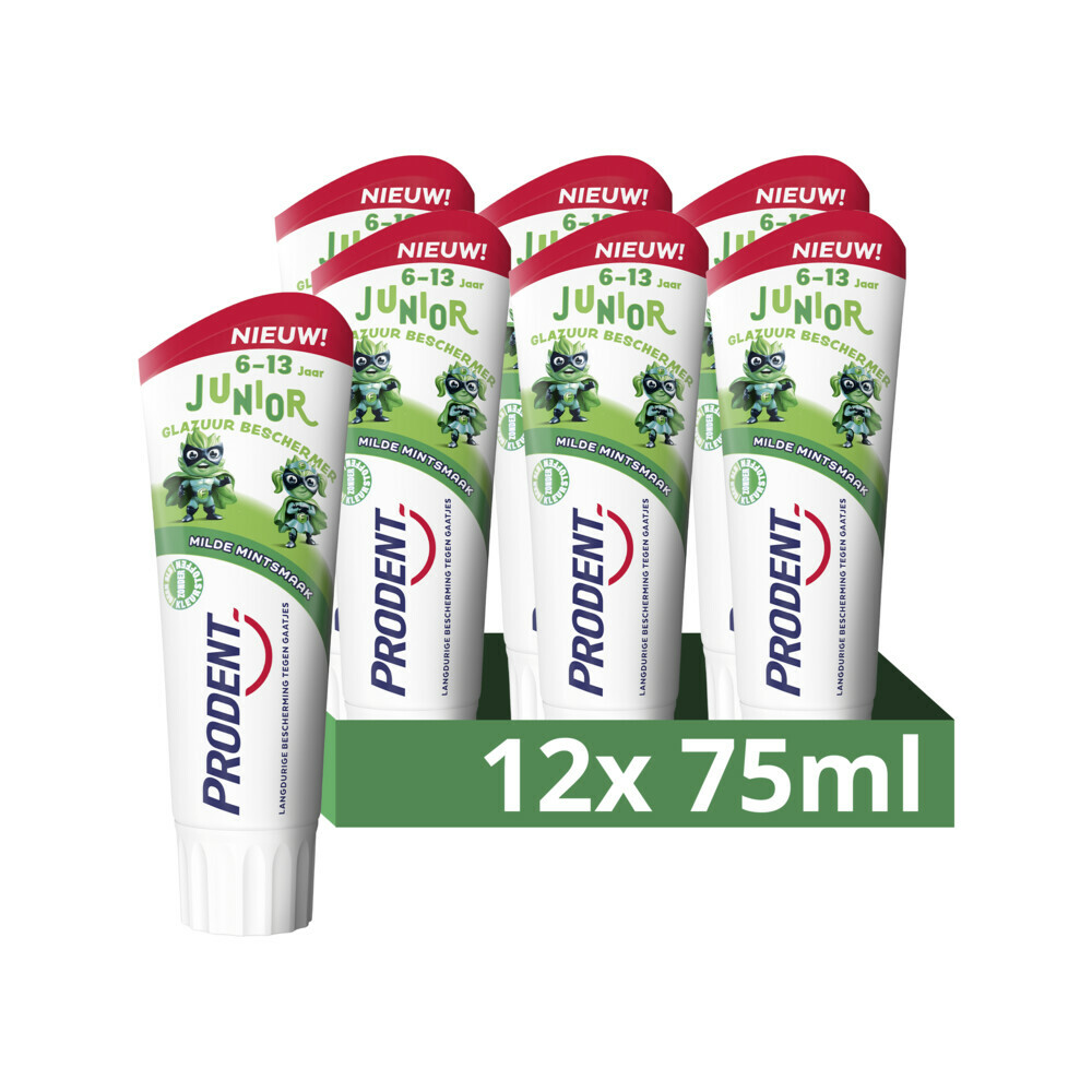 12x Prodent Tandpasta Junior 6+ Glazuur Beschermer75 ml