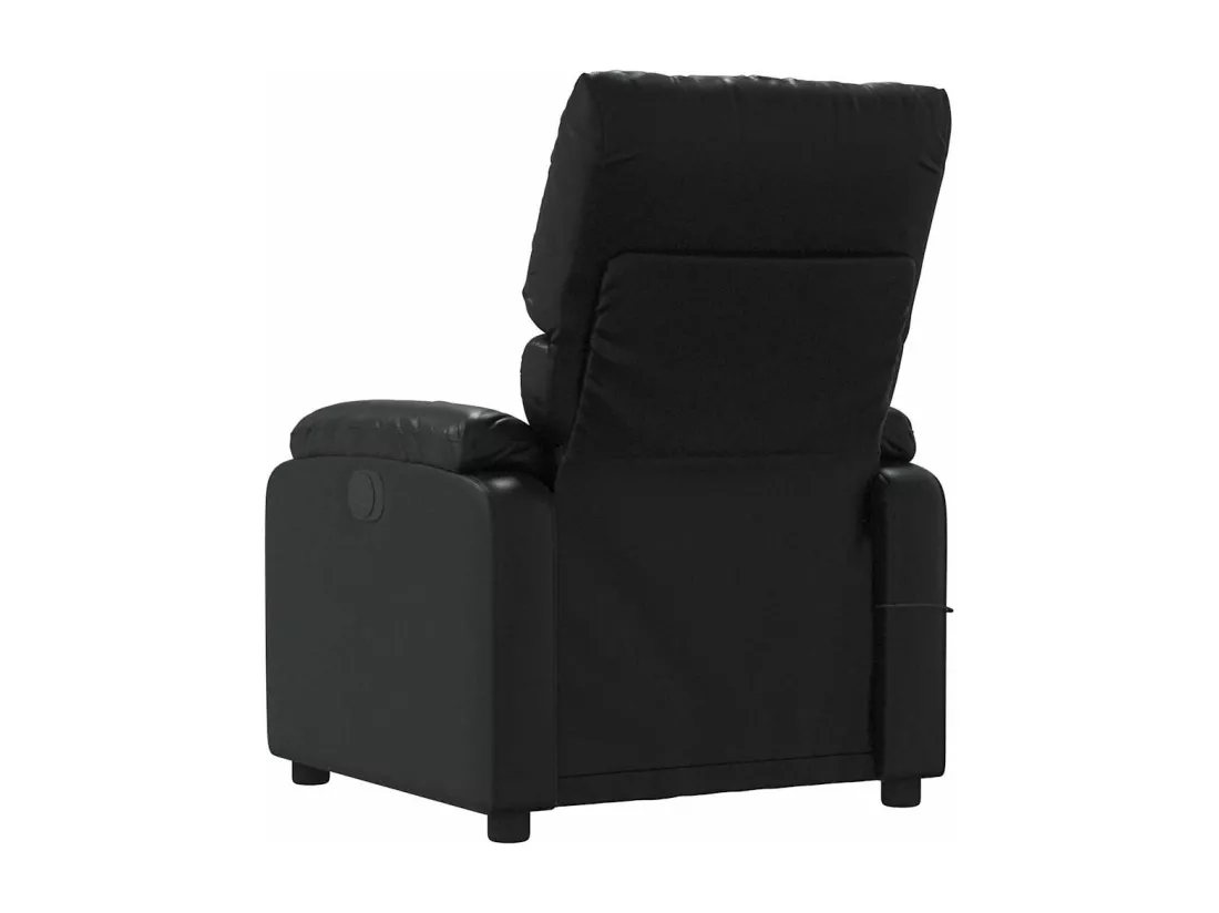 Fauteuil de massage inclinable Noir Similicuir