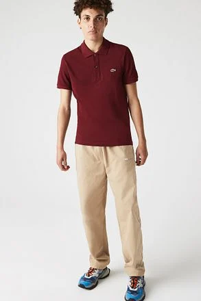 Lacoste Poloshirt Pique Bordeaux PH4012-476 kopen