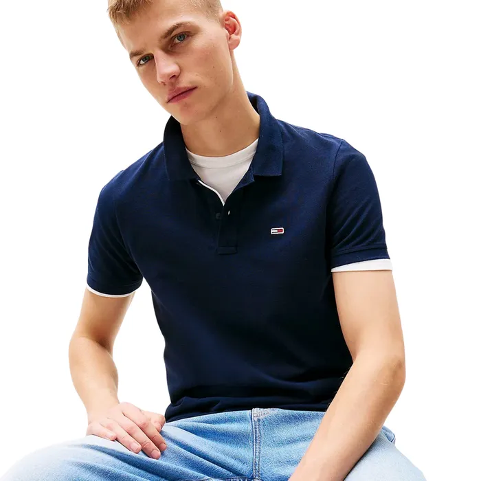 Tommy Hilfiger Slim Placket Flag Polo Heren