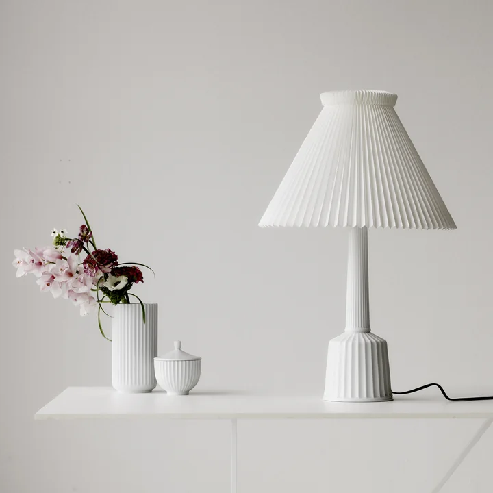 Lyngby Porcelæn - Bonbonniere, Porzellan, weiss, ø 10 cm