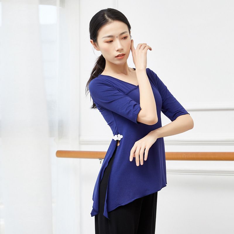 Winkplay - Dans T-shirt met elleboogmouwen en split