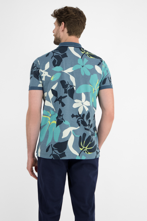 Lerros blauwe heren polo