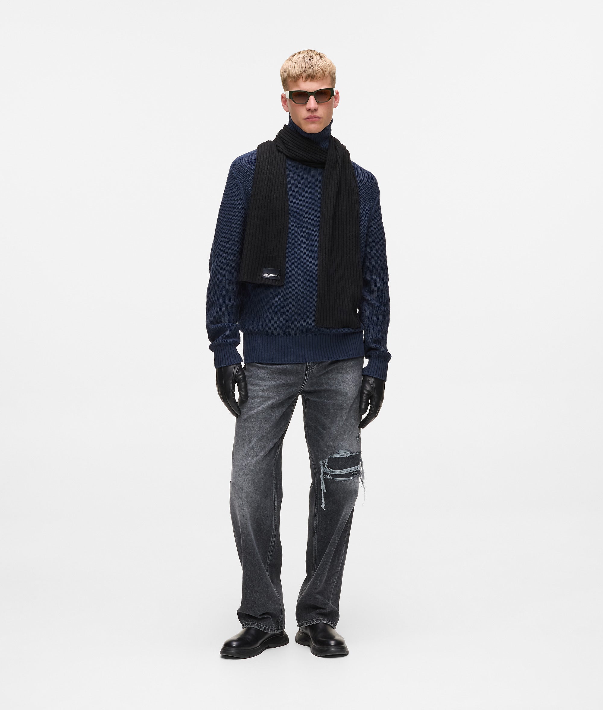 Relaxte sweater met rolkraag