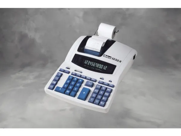 Strimmelregner Ibico 1232X m/12 cifre Euro, grønt display