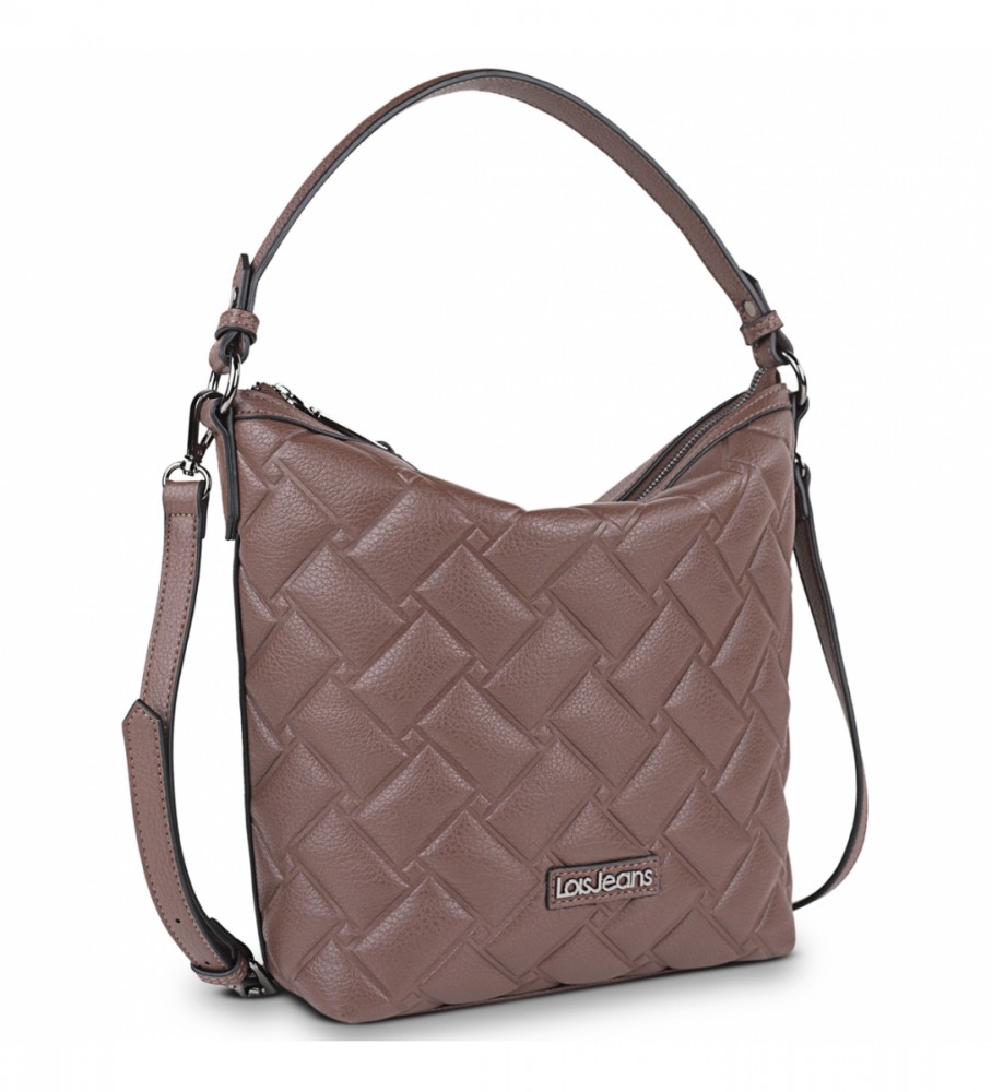 Bolsa de ombro Lois com alça de ombro adicional LOIS 316870 marrom escuro