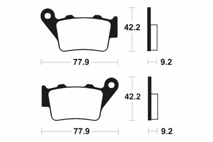 Plaquettes de freins Tecnium Racing MX/Quad métal fritté - MOR175