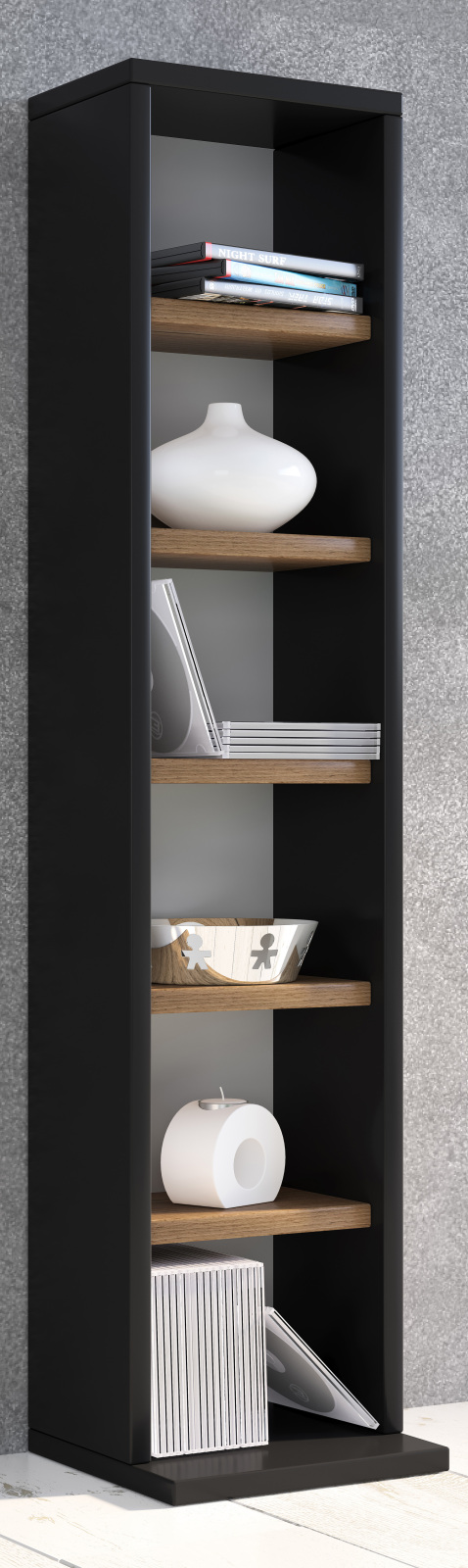 Regal ELEMENTA - anthrazit-Honig Eiche - 20 cm
