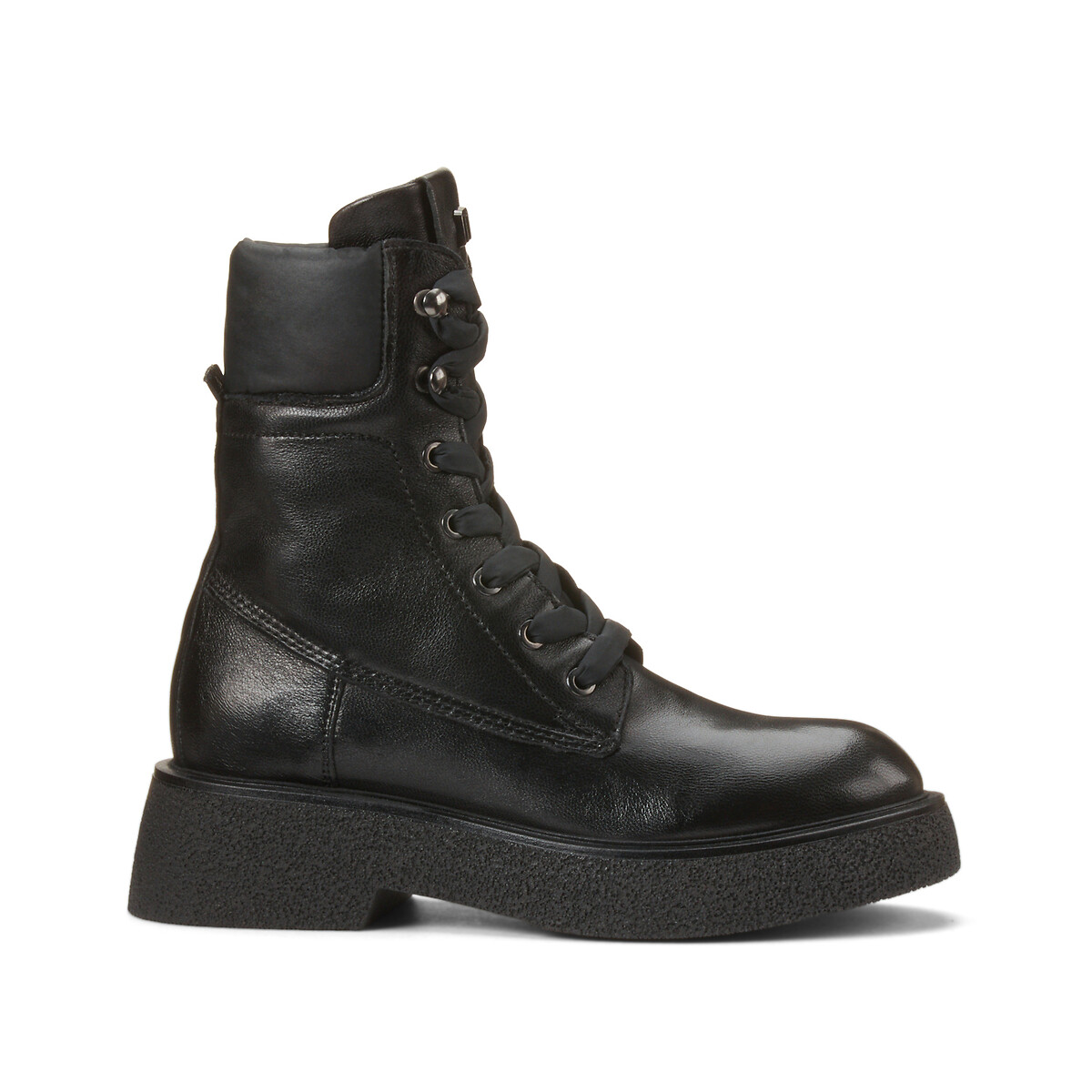 MJUS<br>Botas de tornozelo em couro com cadarços
