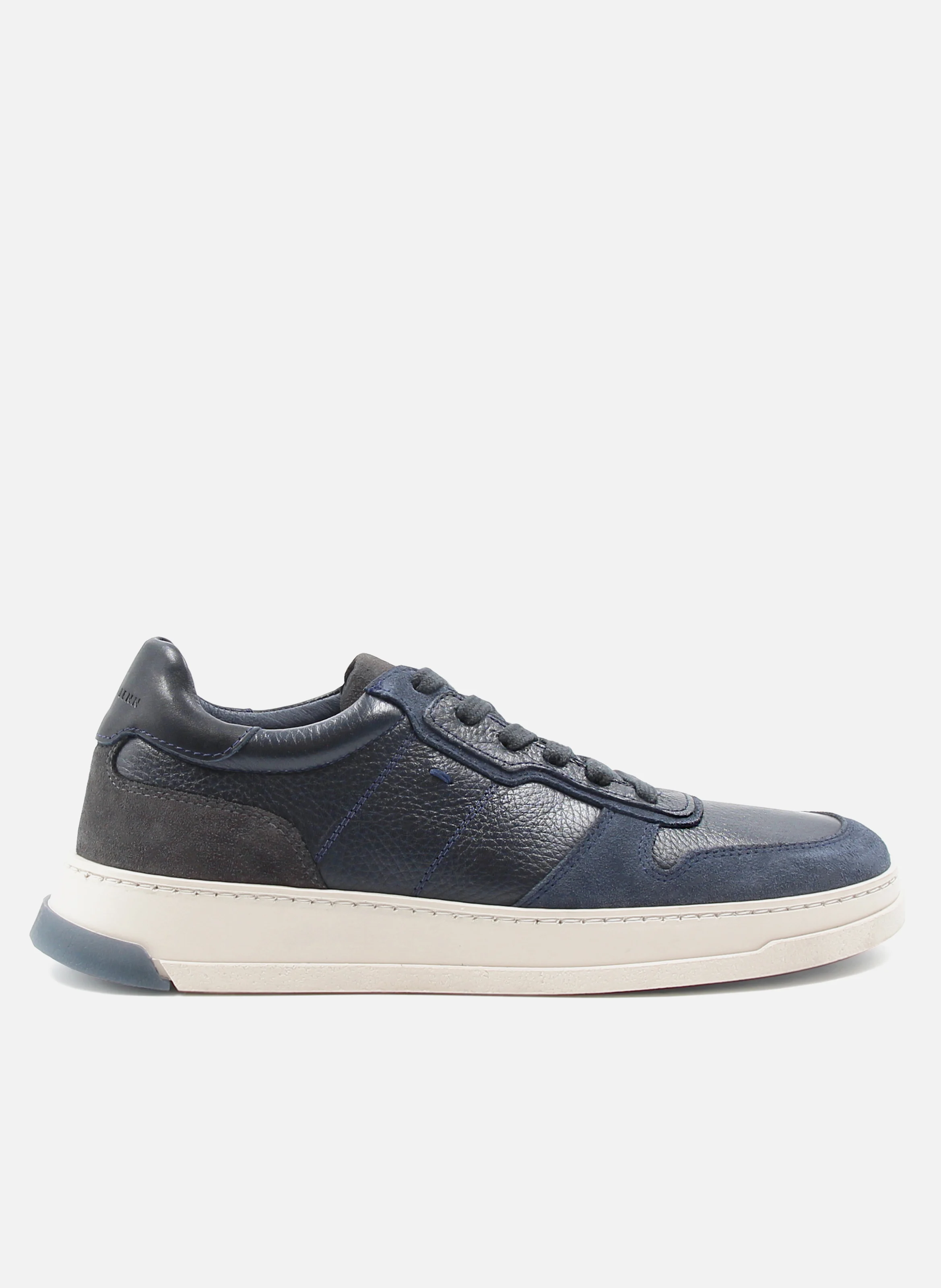 Baskets léo cuir | Bleu