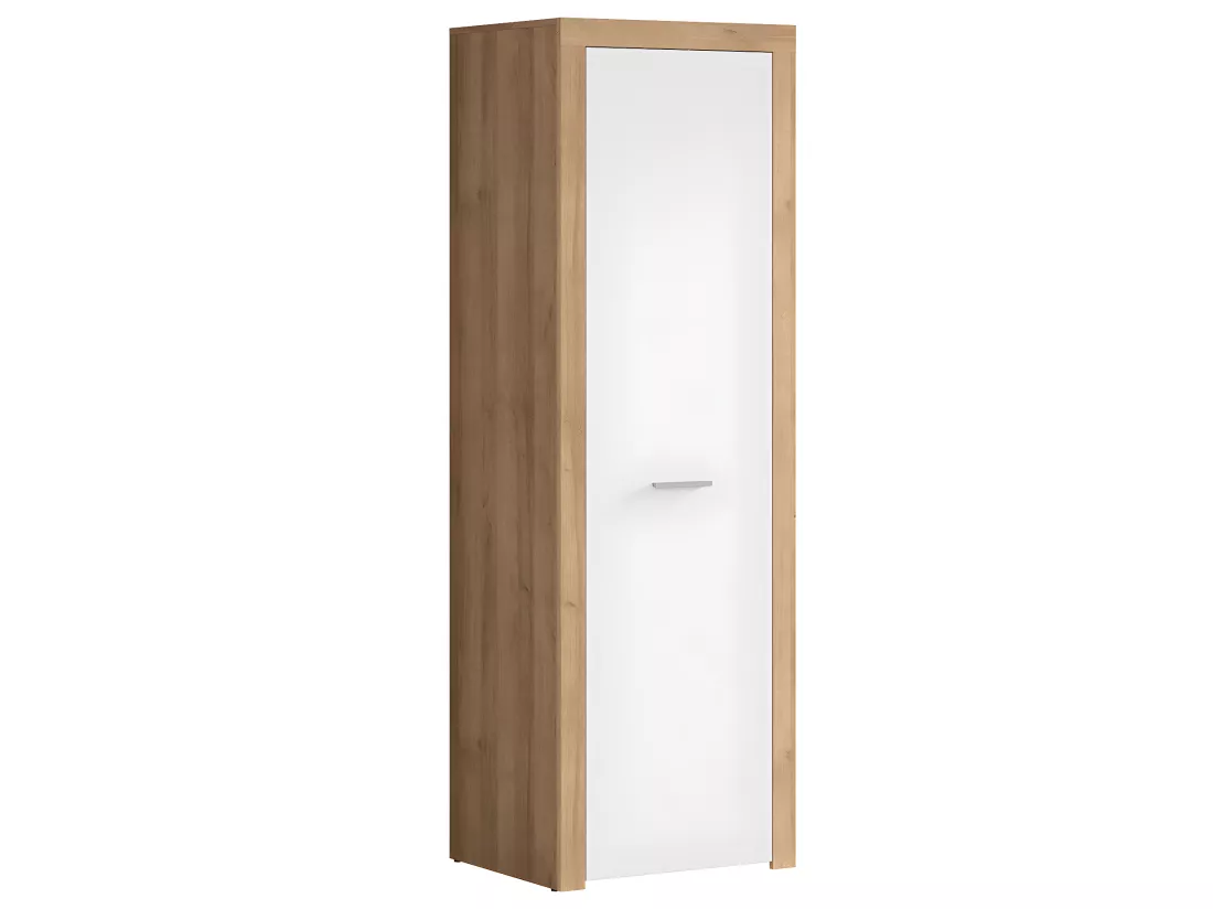 Armoire 1 porte Nora Blanc et Bois