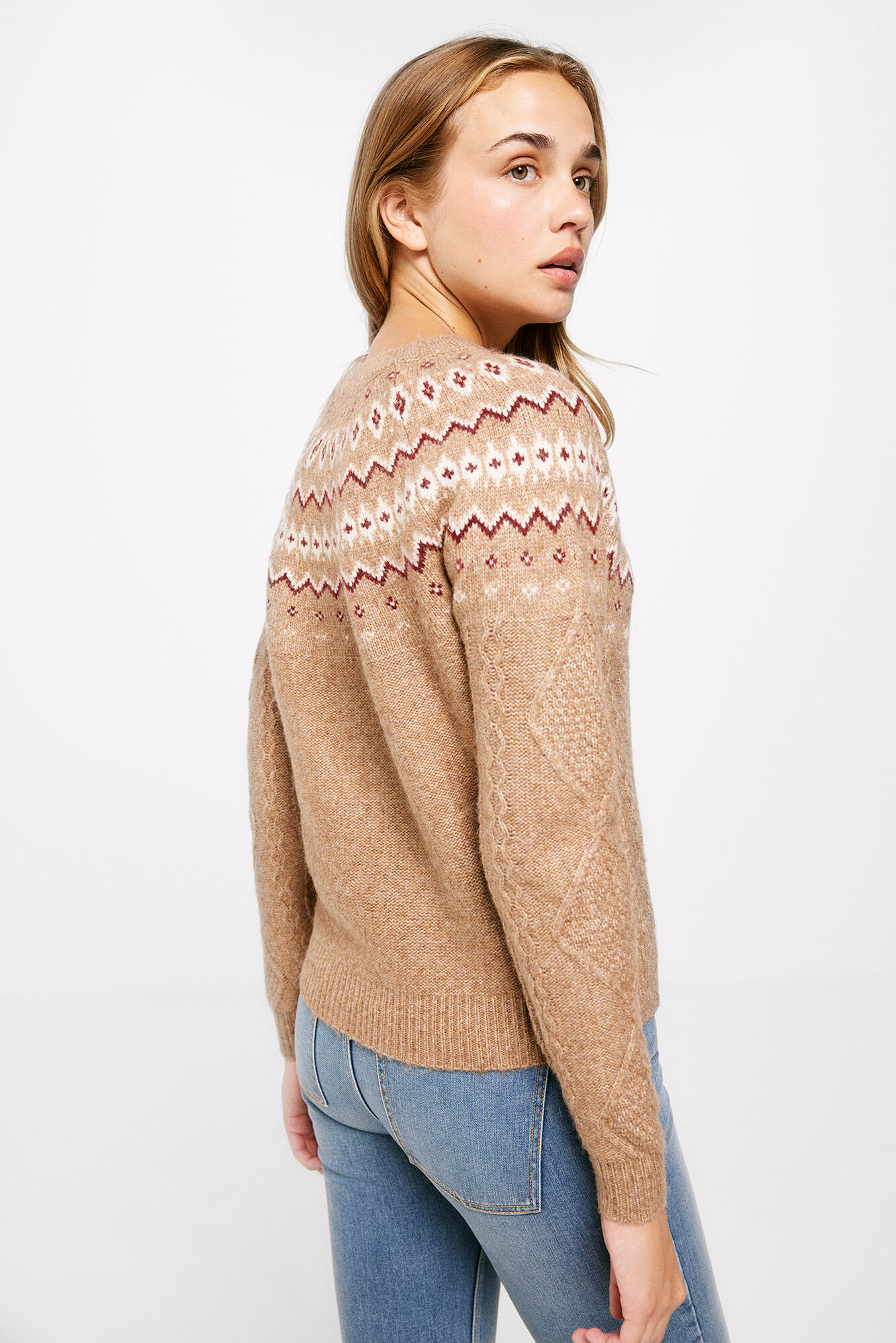 Estrutura de lã jacquard jersey