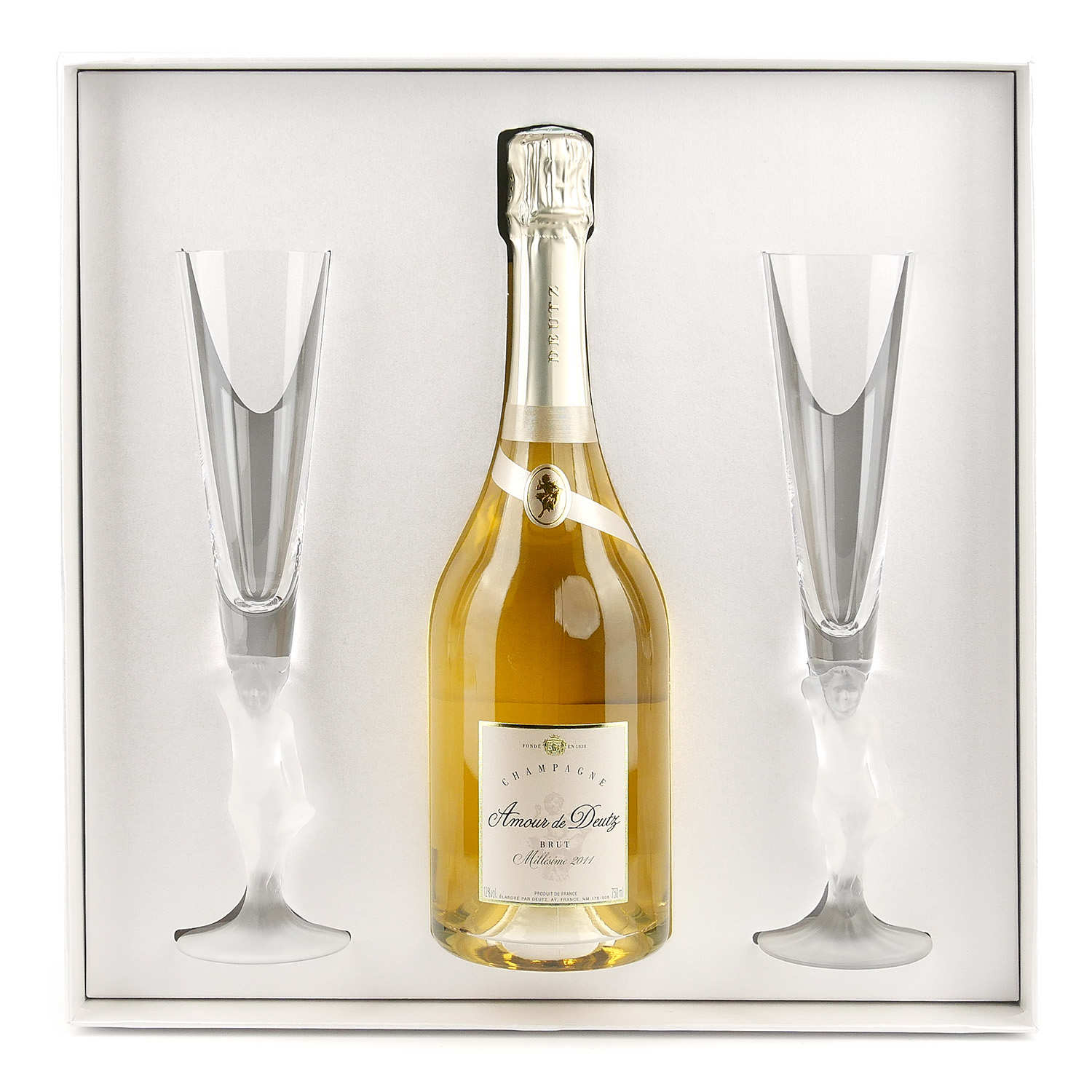 Champagne Deutz Cuvée Amour en coffret 2 flûtes