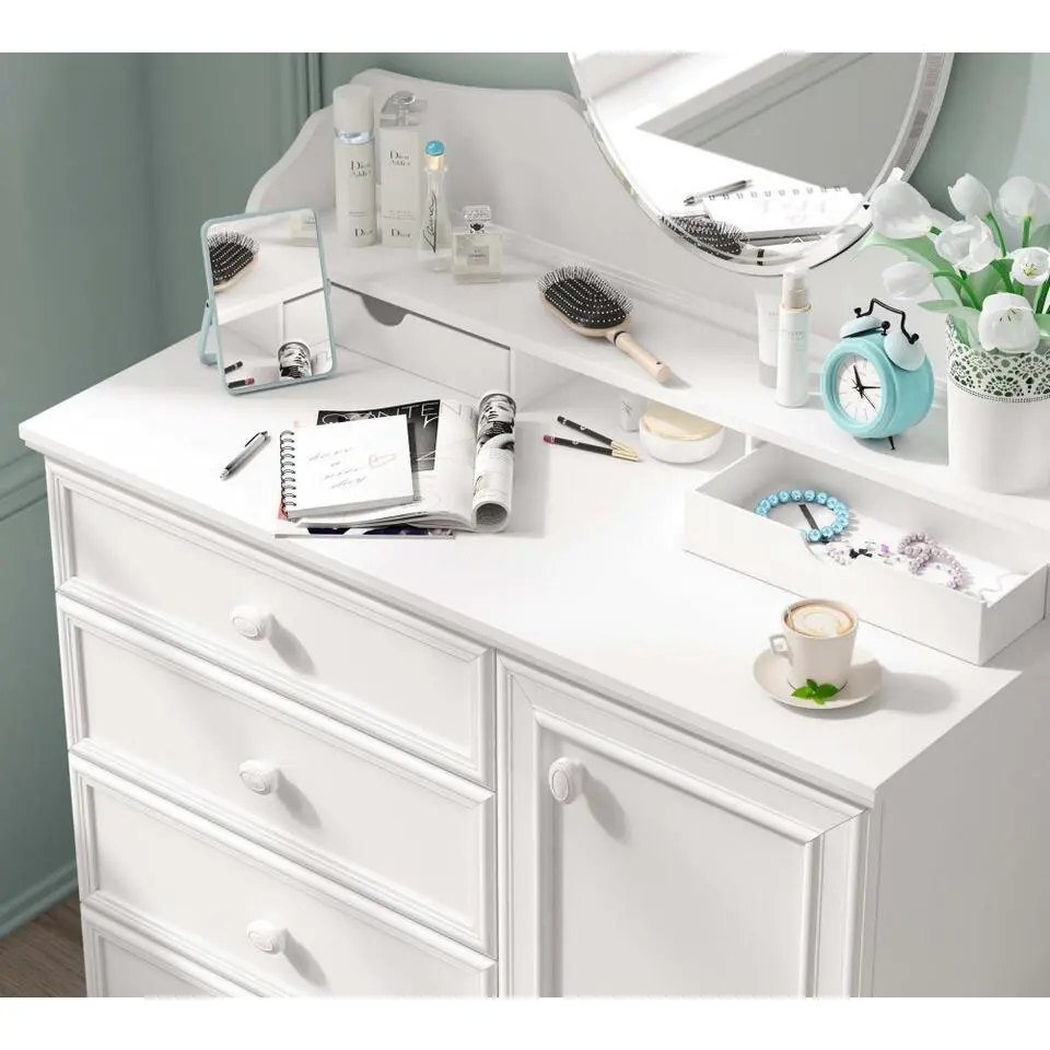Rustic commode ladekast wit meisjeskamer