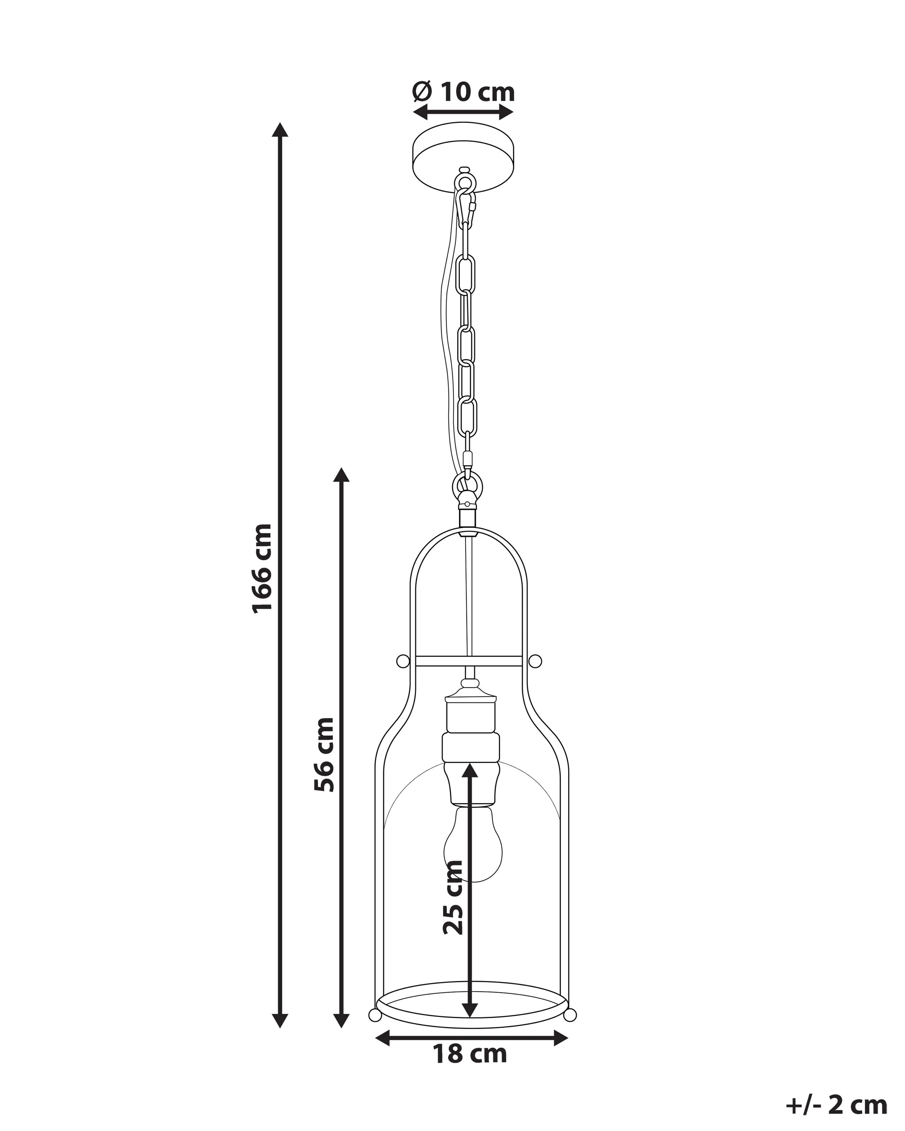 Hanglamp BASHILO Metaal Zwart
