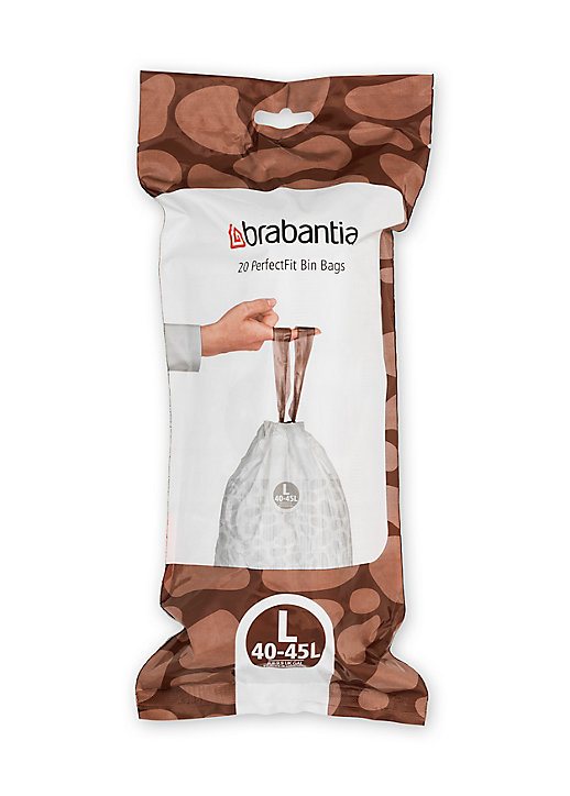 Sac-poubelle Brabantia PerfectFit blanc 45 L