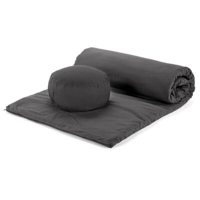 Yoga- und Meditationskissen Baumwolle, Anthrazit